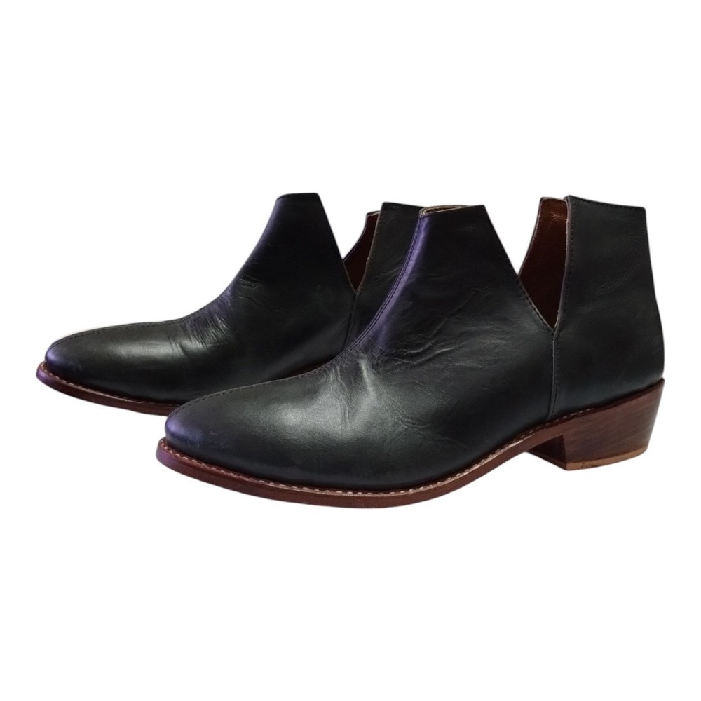 The Root Collective Dressember Blythe Leather Ankle Booties Boots Boho In Dusk